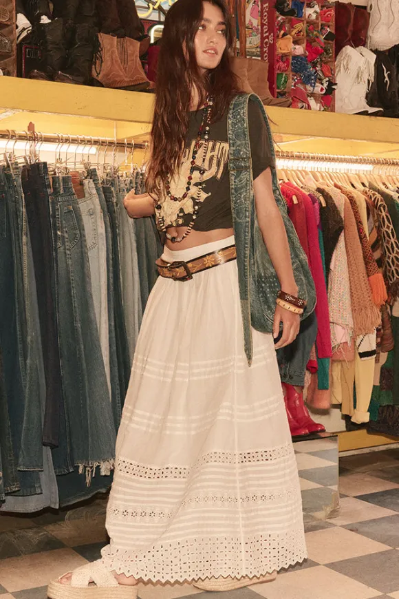 Love in the Afternoon Lace Maxi Skirt