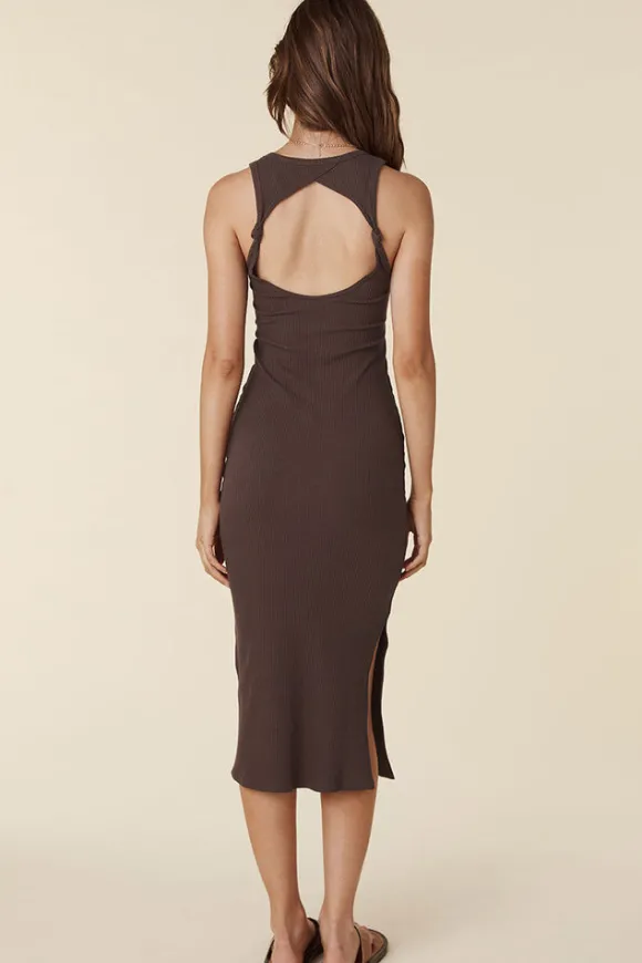 Spell Staples Rib Singlet Midi Dress